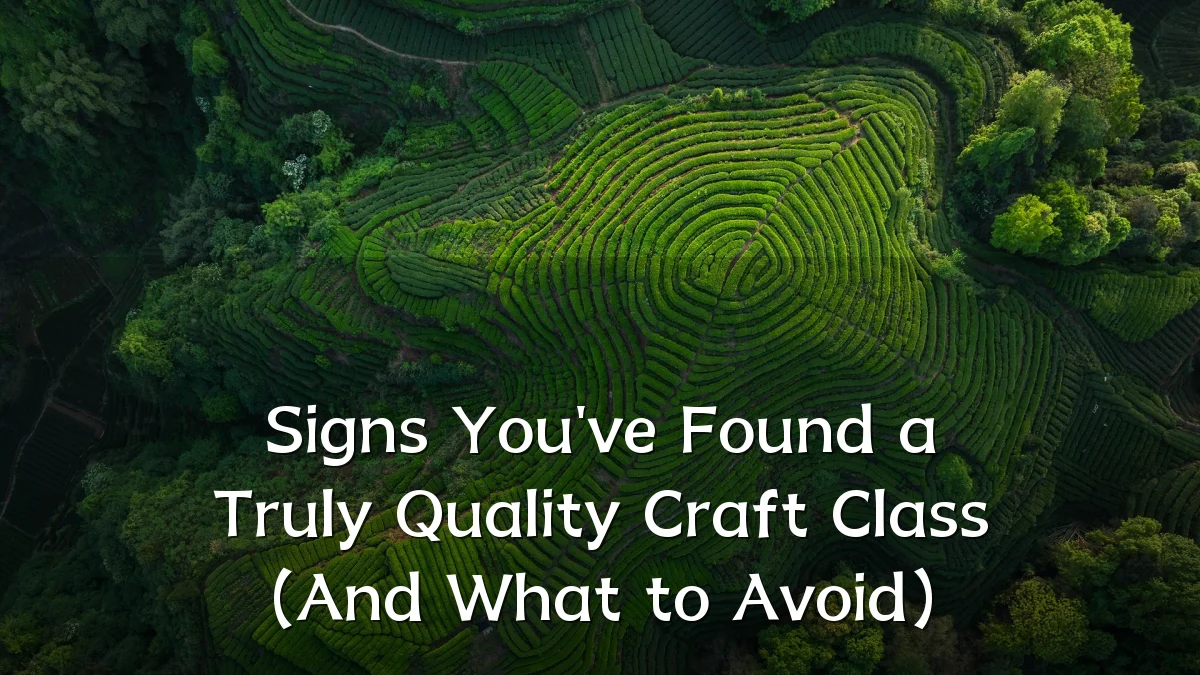 Signs You've Found a Truly Quality Craft Class (And What to Avoid)