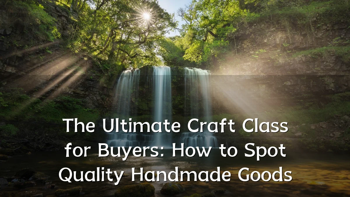 The Ultimate Craft Class for Buyers: How to Spot Quality Handmade Goods
